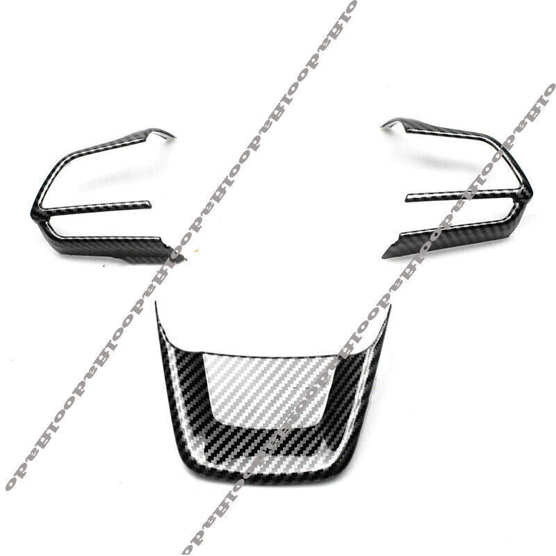 for Toyota Highlander 2020-2022 Carbon Fiber Interior Steering Wheel Cover Trim
