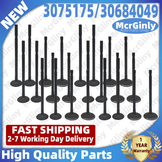 24-piece set of 3.2 intake and exhaust valves suitable for Volvo XC90, XC60, V70, S80, B6324S5, B6324S- n