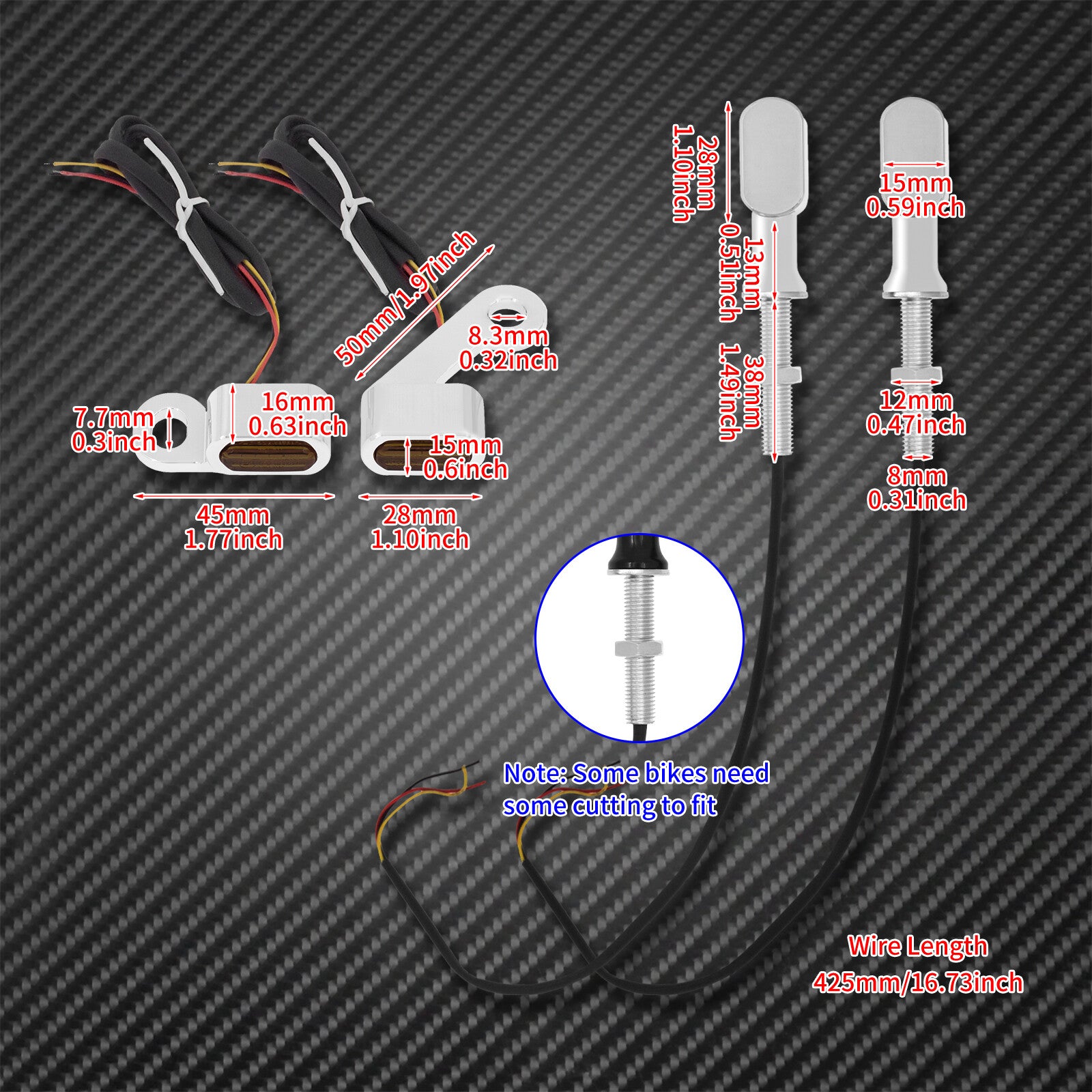 Front Rear Clutch for Mini Turn Signal Indicator Light Fit For Sportsrer XL883 1200