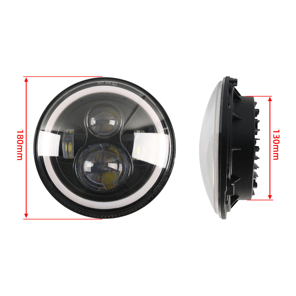 7-inch LED headlights/modified headlight wiring harnesses suitable for Jeep , for Hummer , and for Yamaha - n