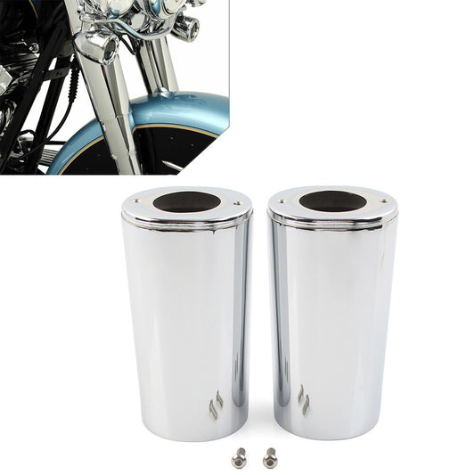 Chrome Fork Boot Slider Cover for Harley Touring FL 1200 Electra Glide 1984-2013 Q