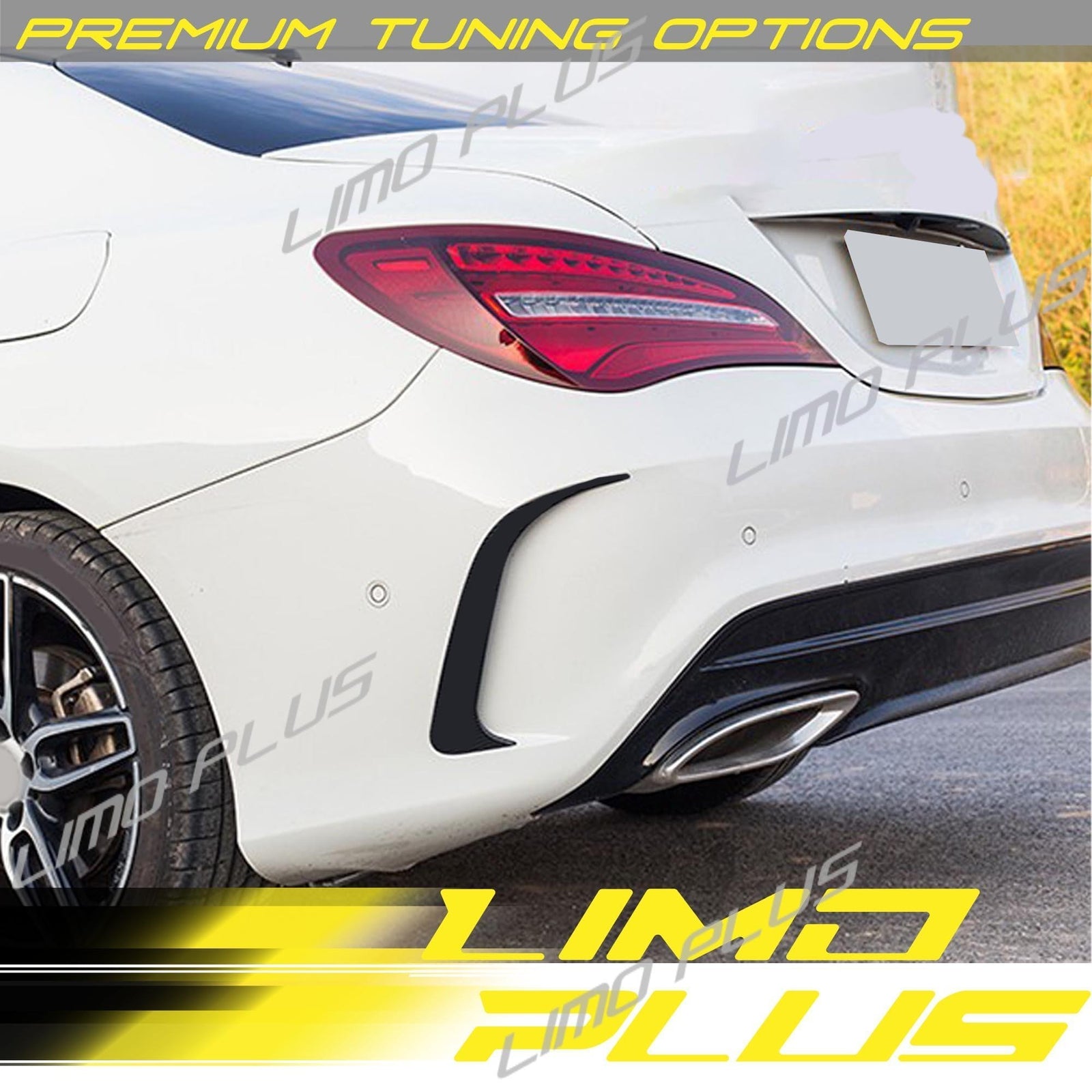 Gloss Black Rear Side Air Vents for Mercedes CLA C117 CLA200 CLA250 AMG 13-19 v