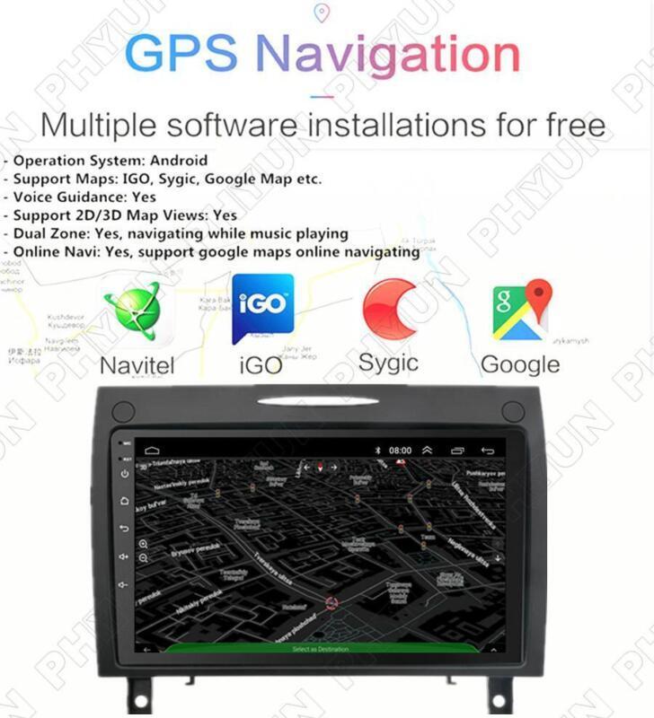Radio, GPS navigation, CarPlay compatible with 04-10 for Mercedes SLK R171 9 Android 11 car stereo - n