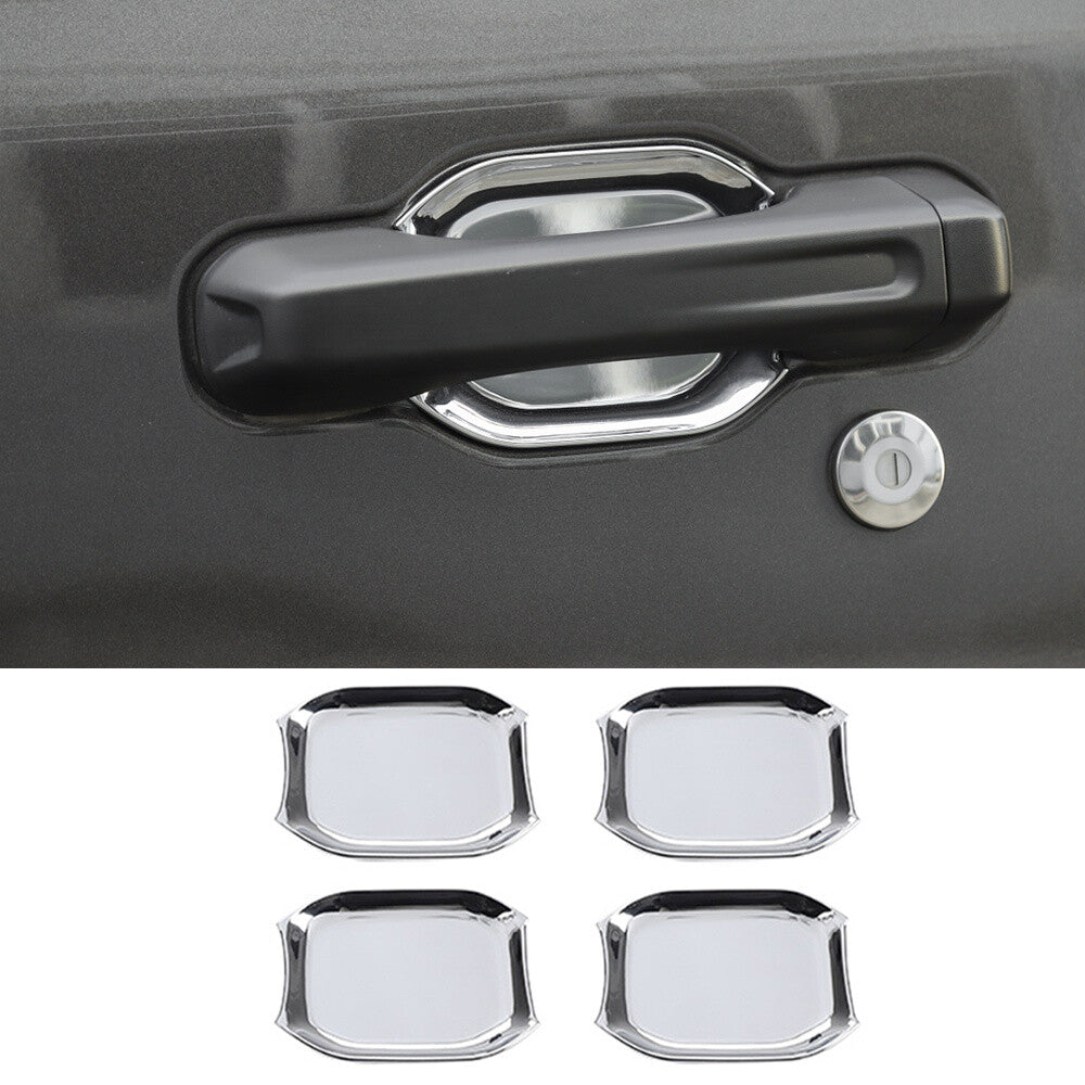 Chrome ABS Outer Side Door Handle Bowl Cover Fit for Jeep Gladiator JT 2020-2022