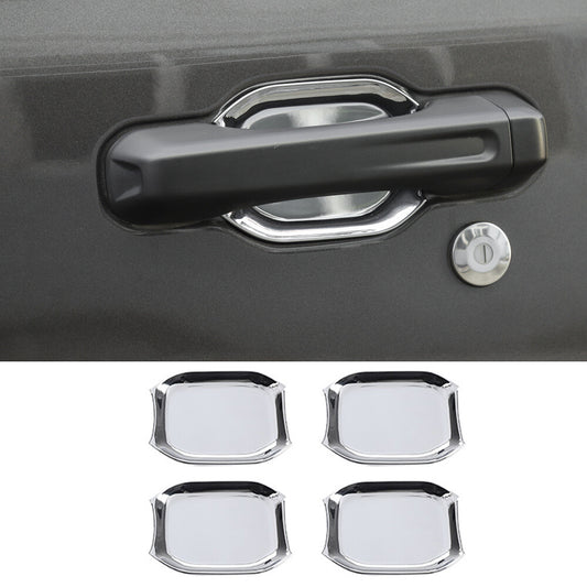 Chrome ABS Outer Side Door Handle Bowl Cover Fit for Jeep Gladiator JT 2020-2022