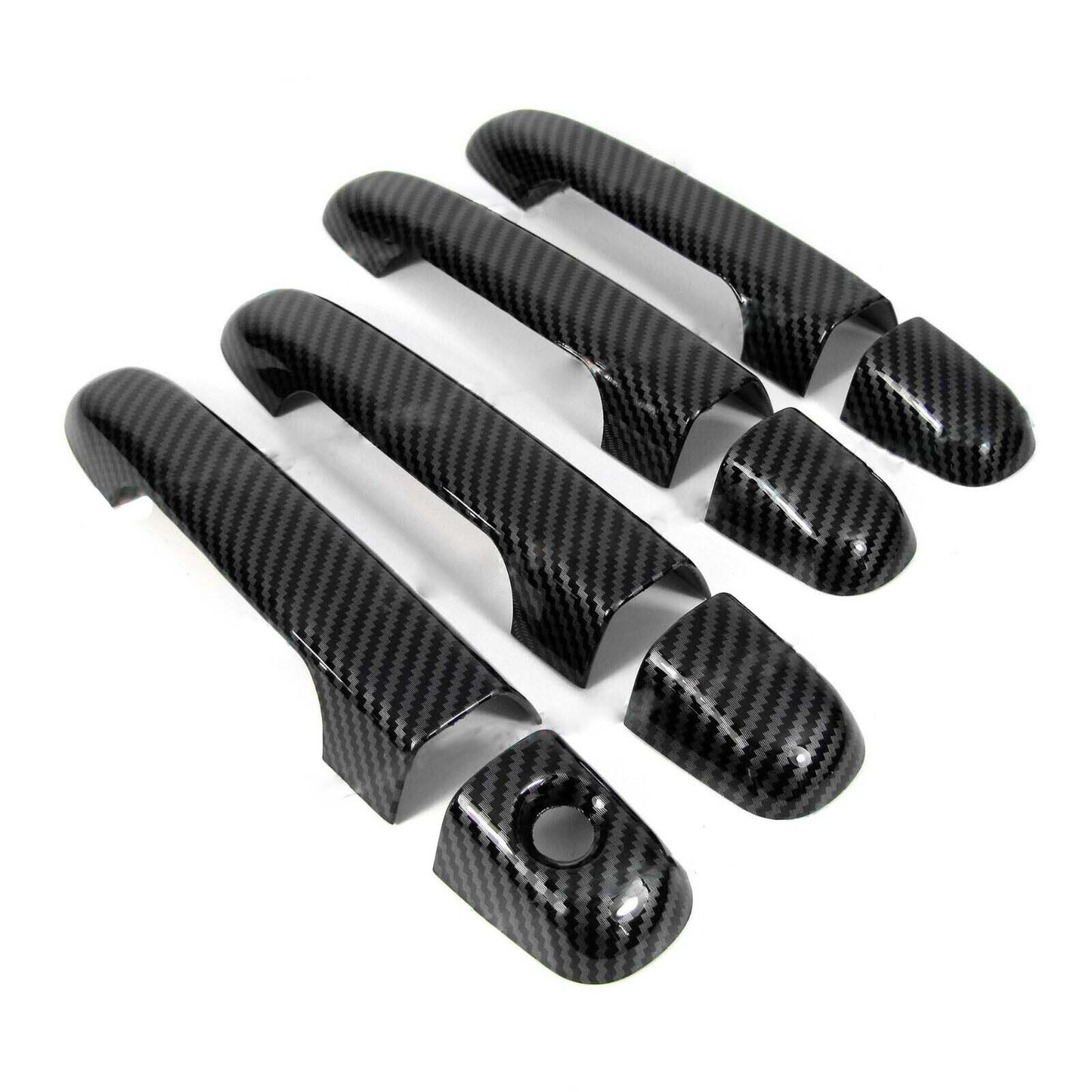 2011 2012 2013 for Kia Soul Glossy Carbon Fiber Side Door Handle Covers Trim Set For