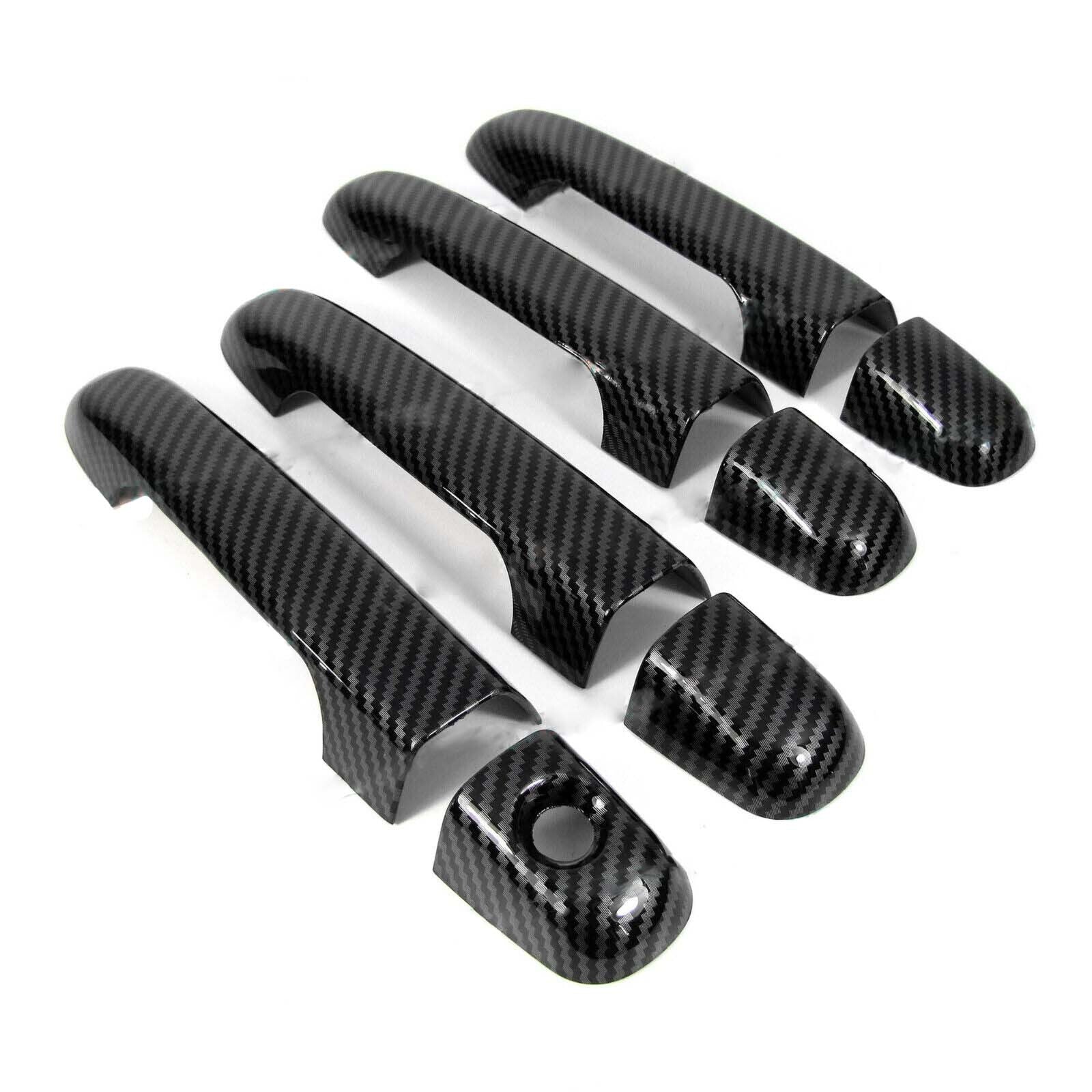 2011 2012 2013 for Kia Soul Glossy Carbon Fiber Side Door Handle Covers Trim Set For