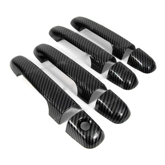 2011 2012 2013 for Kia Soul Glossy Carbon Fiber Side Door Handle Covers Trim Set For