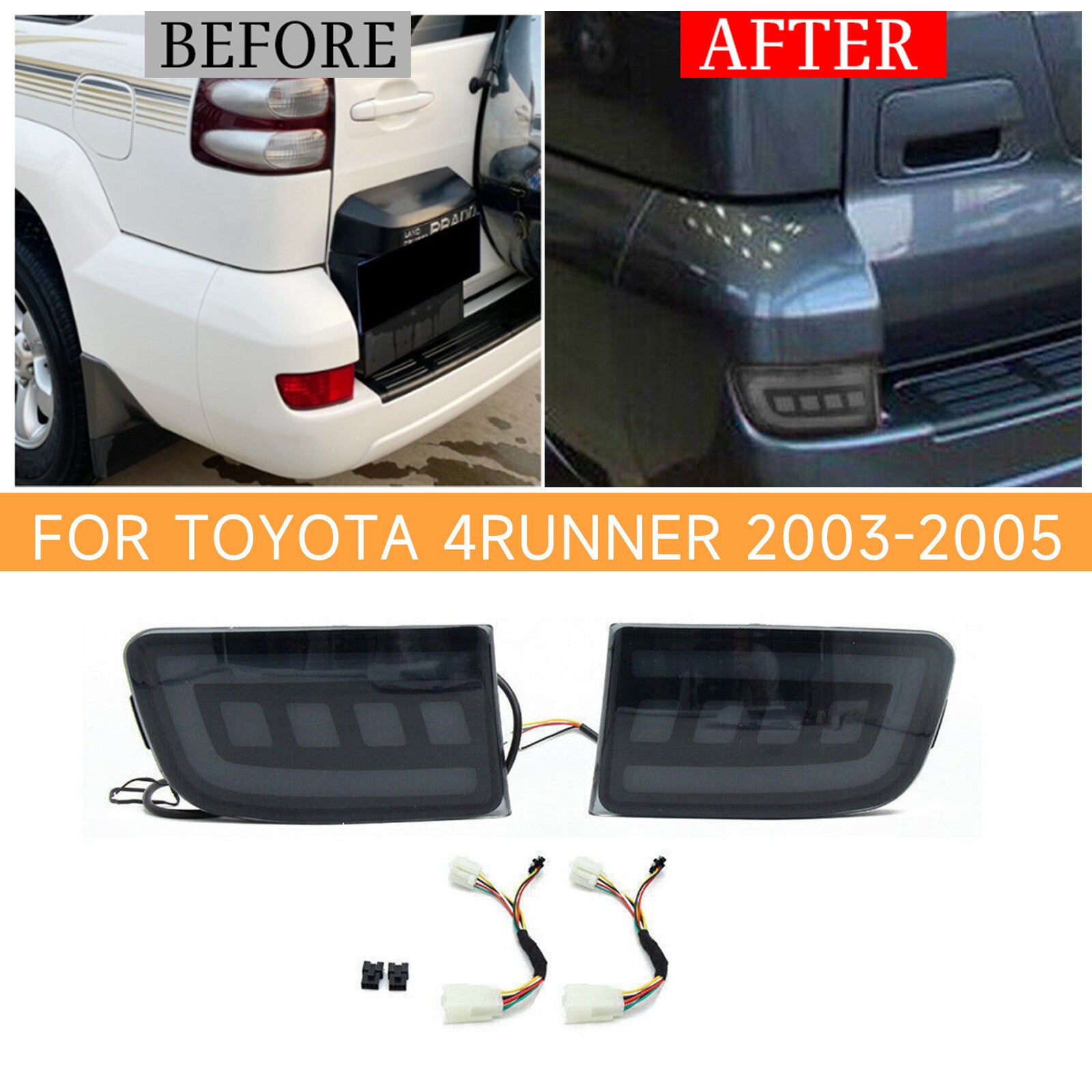 Car Parts for Toyota LC120 Prado 2003-2009 LED Rear Bumper Brake Light Signal