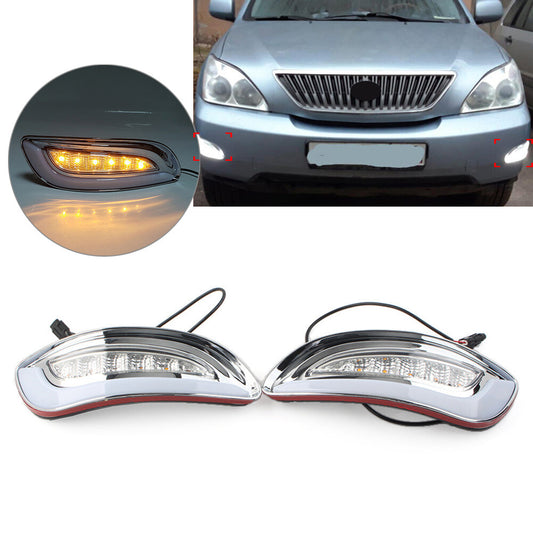 for Lexus RX300 RX330 RX350 2003-2009 Fog Lamp DRL With Yellow Turn Signal Light