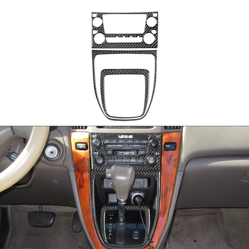 For Lancer Carbon Fiber Speedometer Steering Wheel Button Cover Trim v
