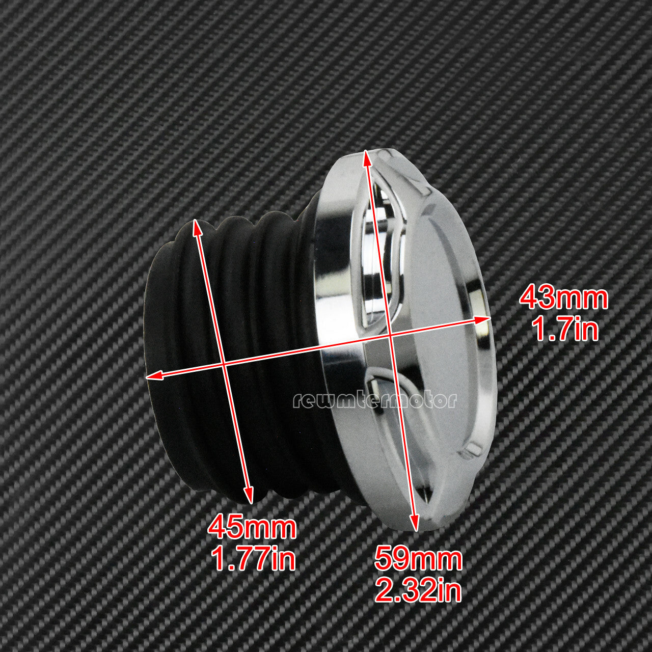 CNC Cut Chrome Gas Cap Fuel Tank Right-hand Thread Fit for Harley Dyna Softail Q