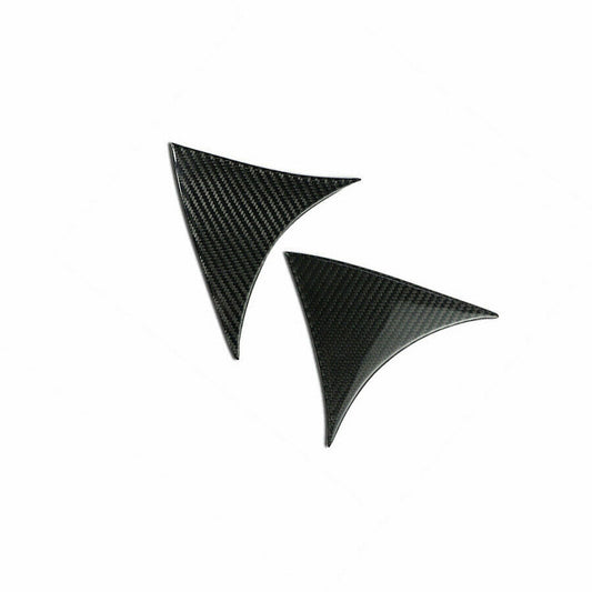 2PCS Carbon Fiber Rear Window Spoiler Wing Trim Fit for Mazda 3 Axela 2013-2016