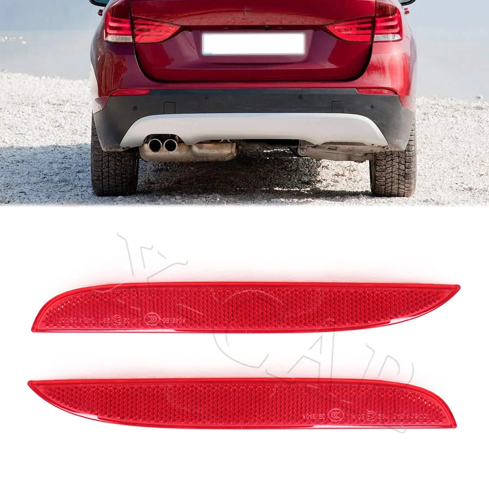 Rear Bumper Reflector Brake Light Parking Lamp for BMW X1 E84 2008-2012 Red 2pc