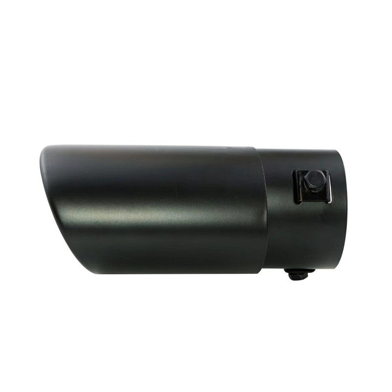 1Pcs 70mm Car Exhaust Tail Muffler Tip Straight Pipe Single Outlet Matte Black