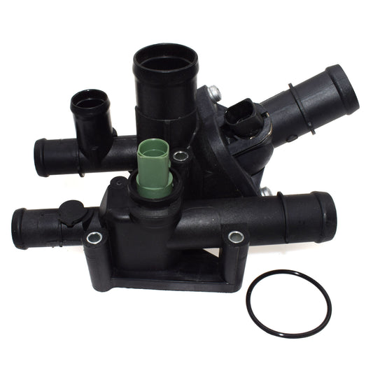 Engine thermostat housing assembly suitable for Audi A3, for VW for Golf,for Passat,Polo, and for Skoda seats. Q