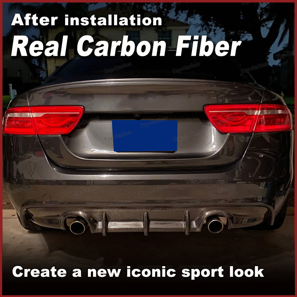 Fit for Jaguar XE X760 2015-2017 Rear Bumper Diffuser Lip Spoiler REAL CARBON