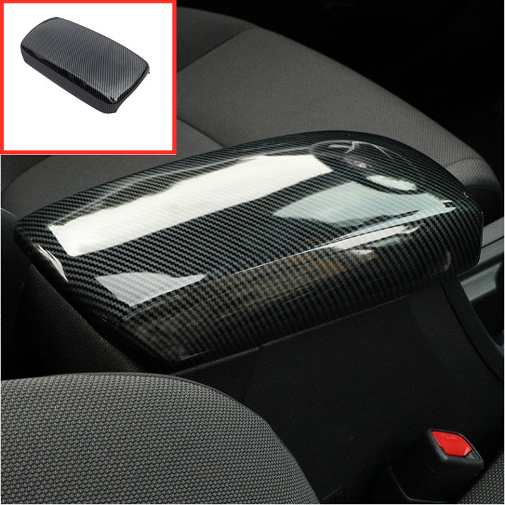 Carbon fiber Central Storage Box Decor Cover 1pc for Corolla Cross 2022-2024 v