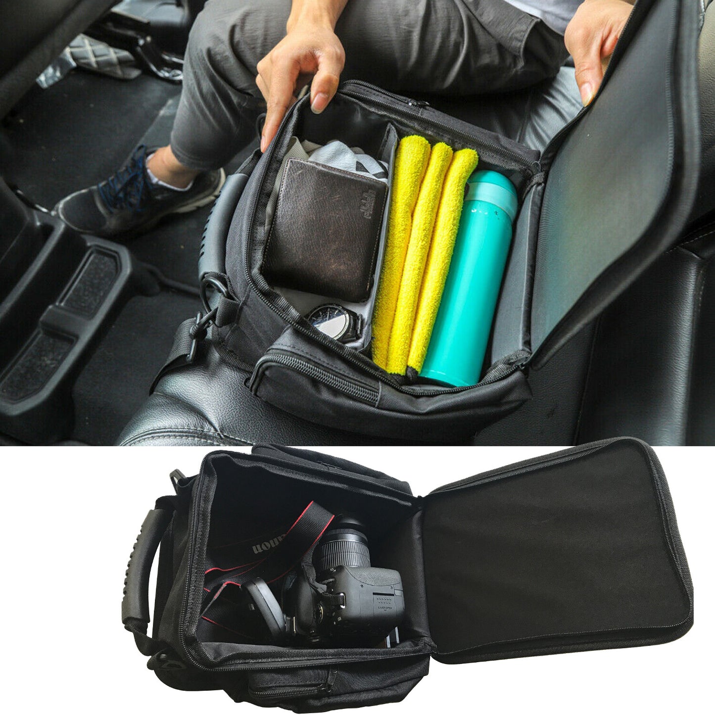 Black under- for seat tool storage bag suitable for Jeep for Wrangler JK JL storage bag (07-24)