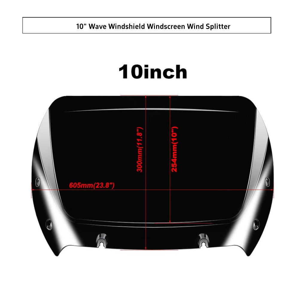 10-inch windshield, black windshield suitable for Harley Road Glide FLTRXSE FLTRXSTSTSTSE- n