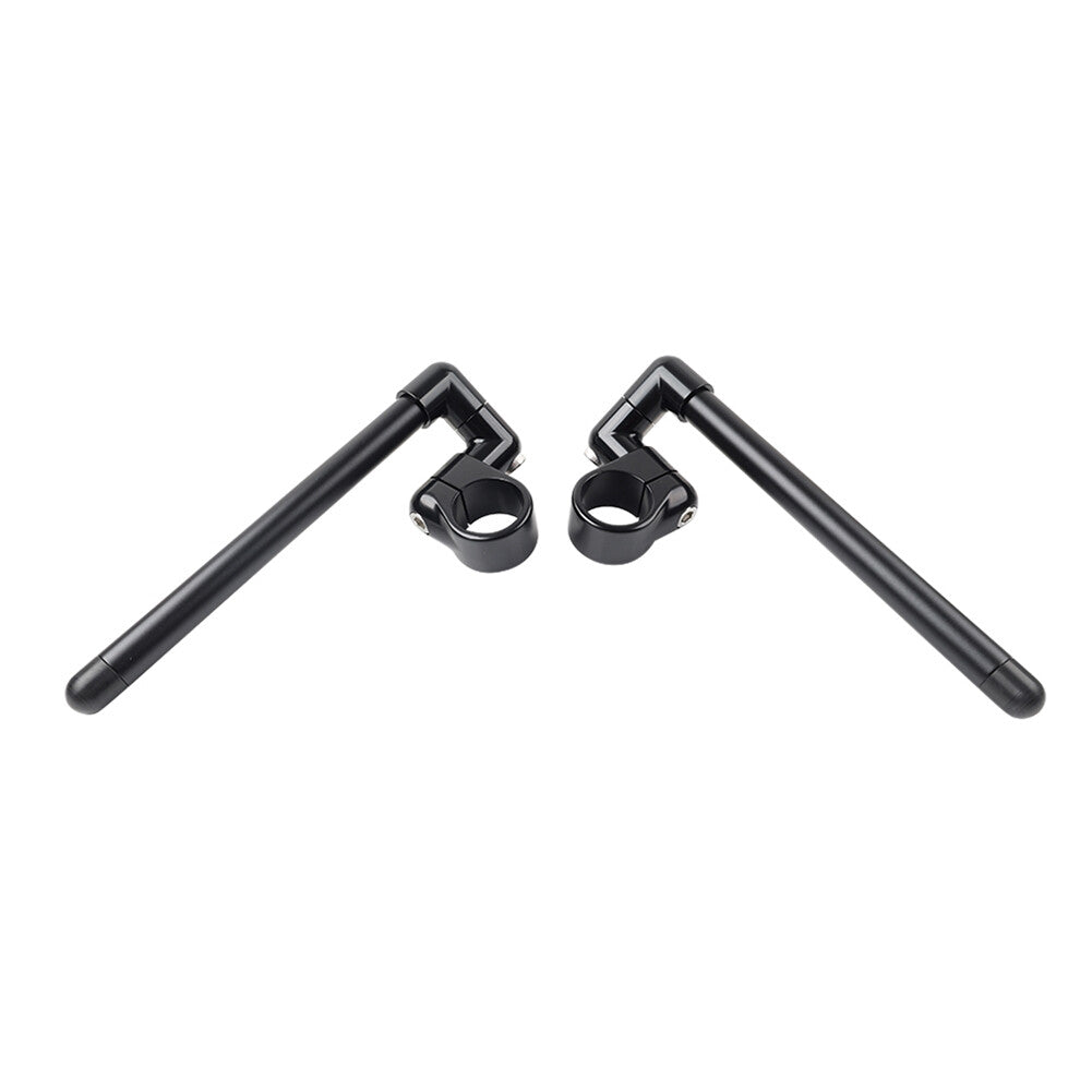 Cafe Racer Bars 7/8 Motorcycle Black Universal Clip-On Handlebar Fork Tube 48MM
