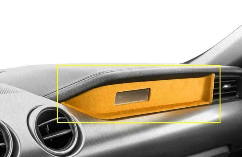 for Ford for Mustang 2015-2022 Yellow Suede Central Console Instrument Strip Trim