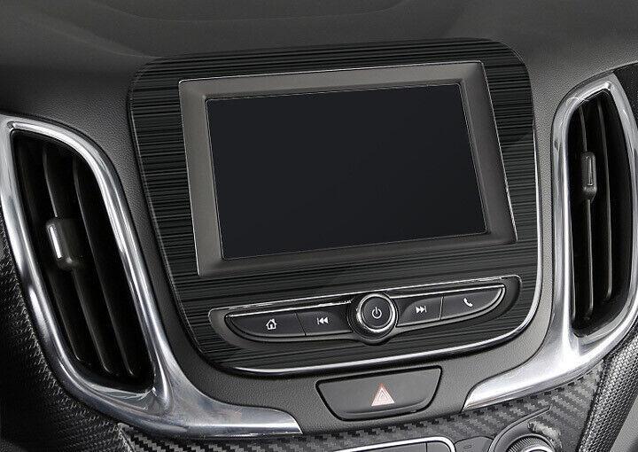 for Chevrolet Equinox 18-21 Black Titanium Central Console Navigation Frame Trim