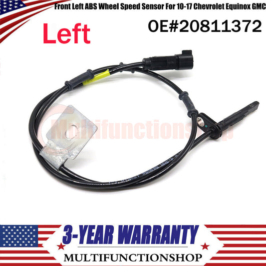 Front Left ABS Wheel Speed Sensor 20811372 for Chevrolet Equinox for GMC US 2010-17
