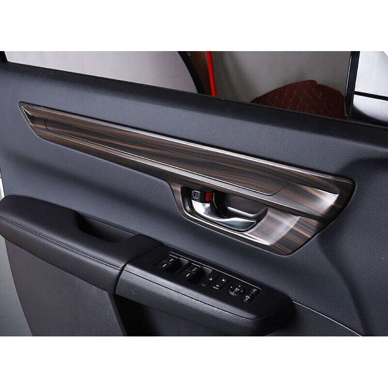 for Honda CR-V 2023-2024 Wood Grain Inner Door Bowl frame Panel Strip Cover Trim