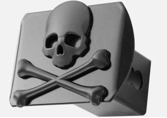 Car mount plug cap trailer tow receiver 2 3D skull black for Chevrolet