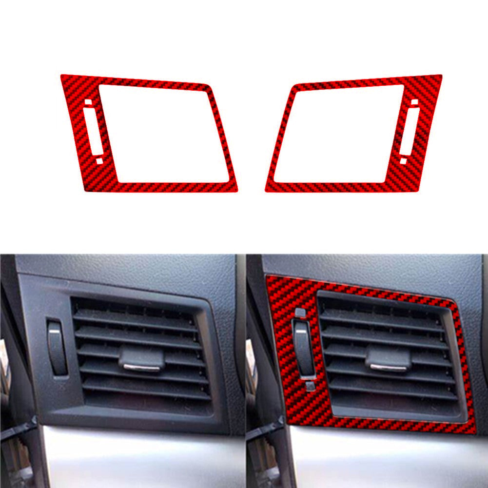 Central Control Air Outlet Trim Panel Carbon Fiber for Audi TT 8N 2001-2006 Red v