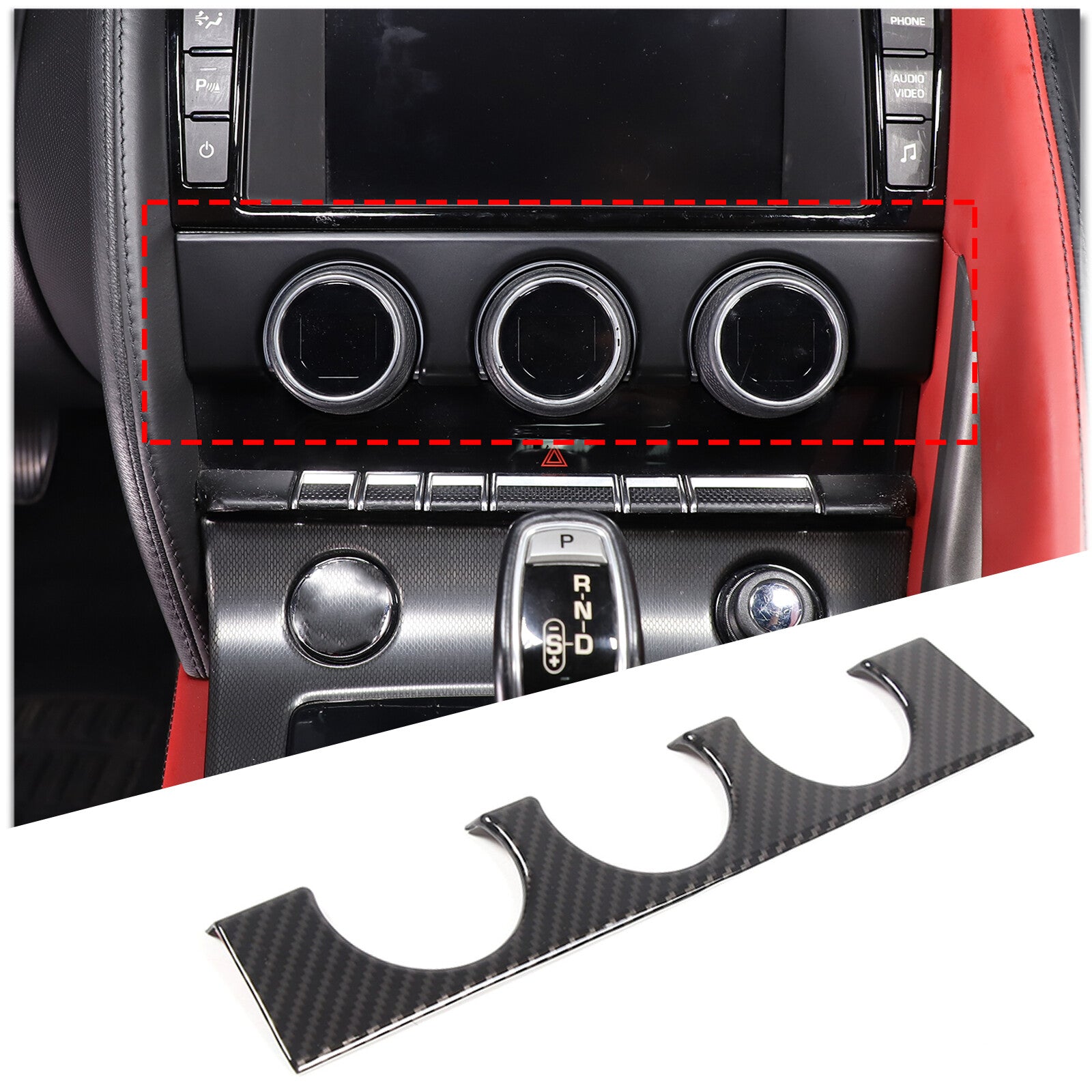 Suitable for 2022-23 for @ Tundr @ rear high mounted brake light turning black protective cover decoration- v