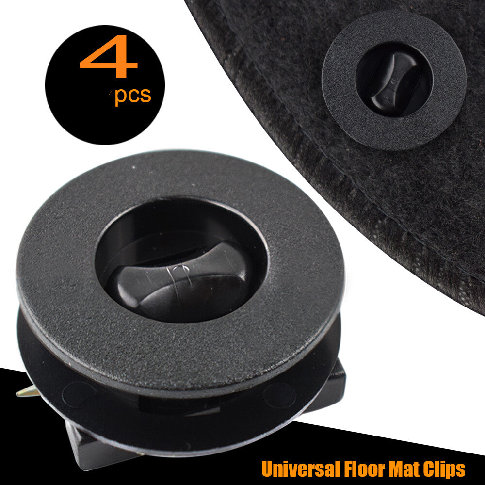 Black Floor Mats Rotary Gag Mounting Holder Clip Vending Mats 4pcs Universal Q