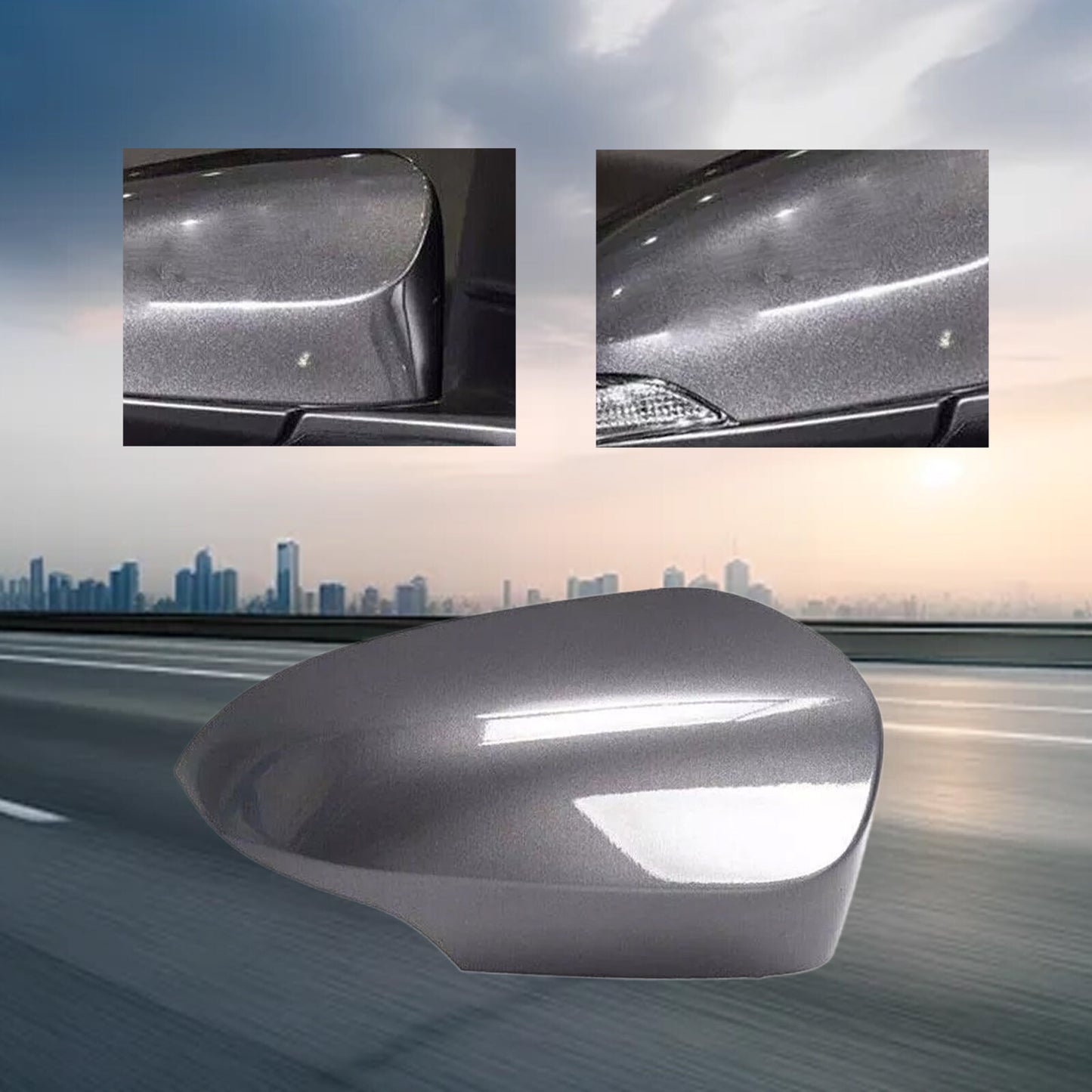 Gray Right Passenger Side Rearview Mirror Cap Cover for Toyota for Corolla 2014-20PQ