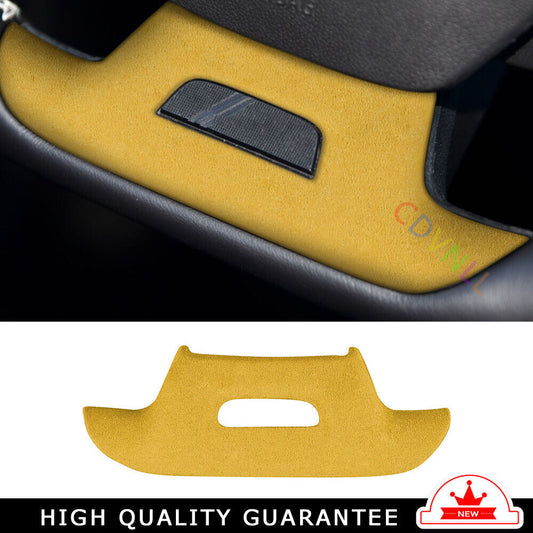 Steering Wheel U Type Cover Trim Inner for Chevrolet Camaro 2016-20 Yellow Suede