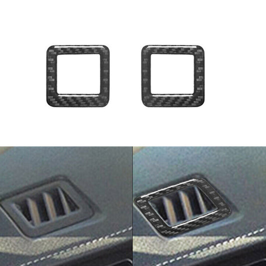 2x Carbon Fiber demister Vent Outlet Cover Trim for Toyota for Camry 2012-2014 Black