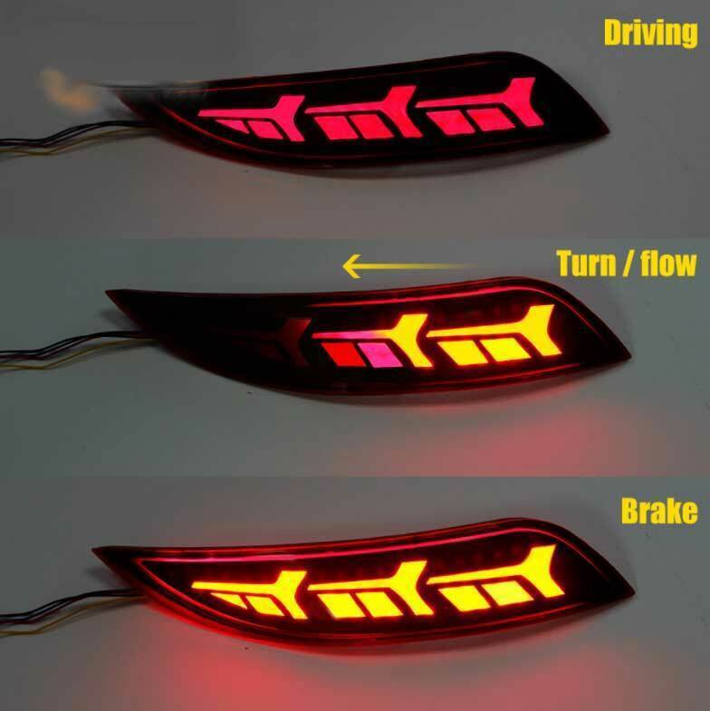 For Focus 2016-2018 Rear Bumper Fog Light Lamp LED Streamer Turn Signal n
