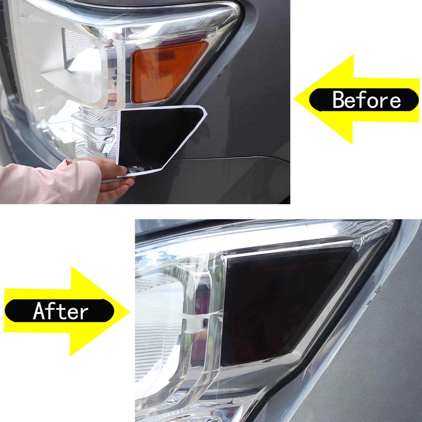 Suitable for Titan 2016-2023 Headlight Tint, Smoke Side Markings, Vinyl Pre-cut Trim - n