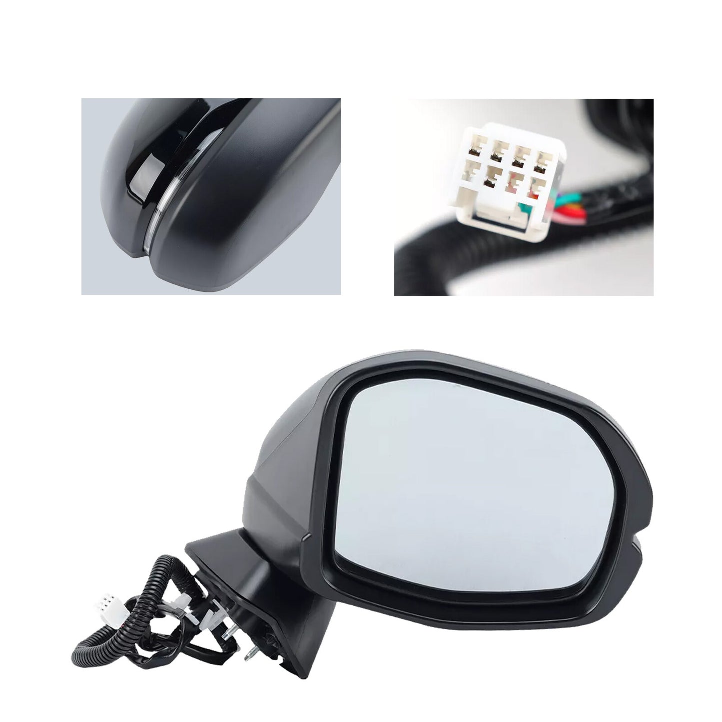 For 2023-24 25 for Honda HR-V Right Passenger Side Mirror W/Turn Signal 5Pin BlackUX