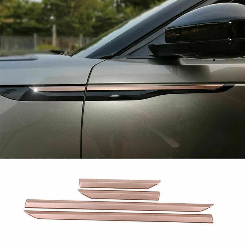4p for Range Rover Velar 2017-2022 Rose Golden Front Side Vent Fender Cover Trim