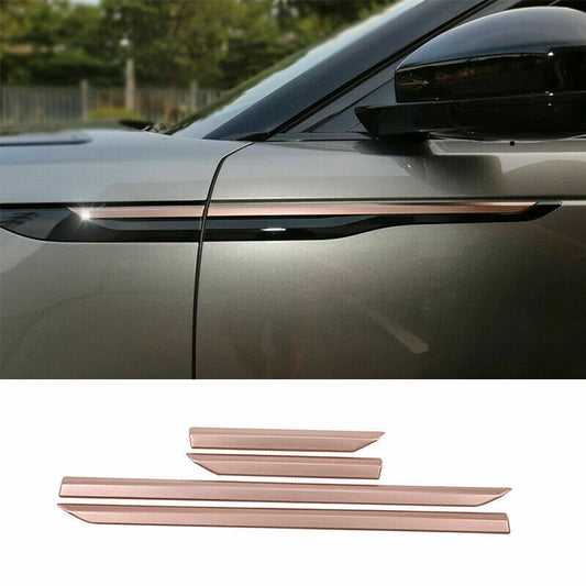 4p for Range Rover Velar 2017-2022 Rose Golden Front Side Vent Fender Cover Trim