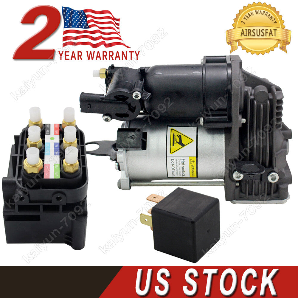 AIR SUSPENSION COMPRESSOR PUMP +VALVE BLOCK for MERCEDES S-CLASS W221 S550 CL550