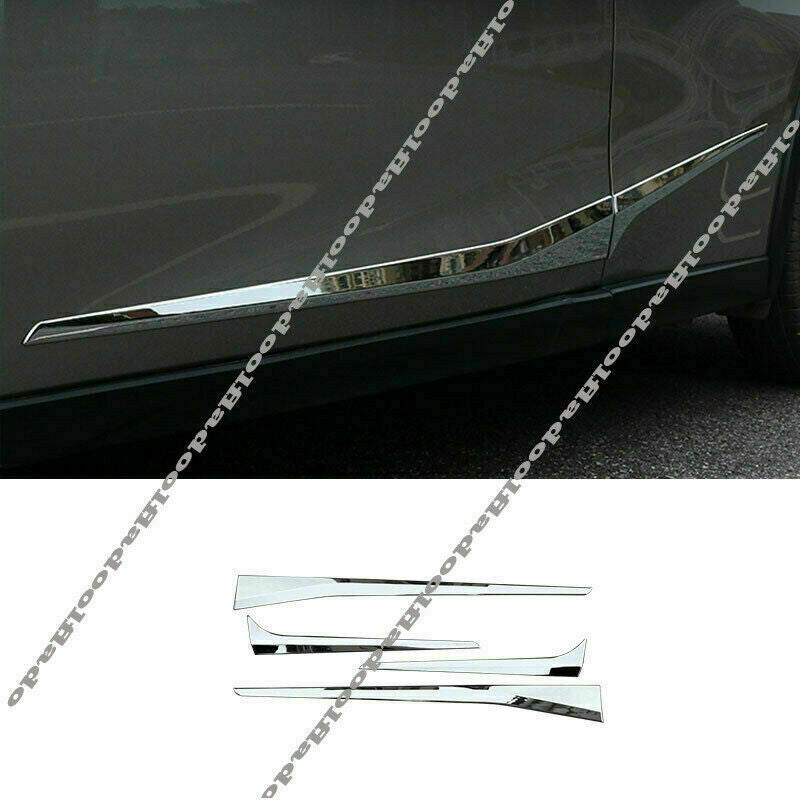 4P for Lexus UX 200 260h 250h 2019-2022 Chrome Body Side Molding Line Cover Trim