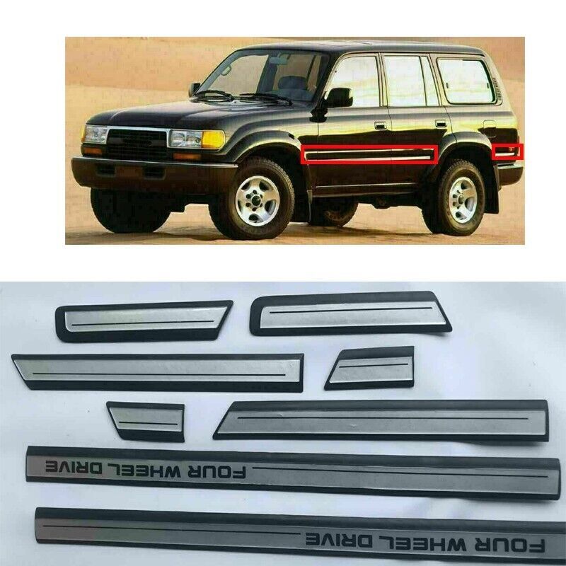 for Land Cruiser LC/FJ80 1991-1996 Wheel Drive Side Door Molding 4X4 Guard Trim