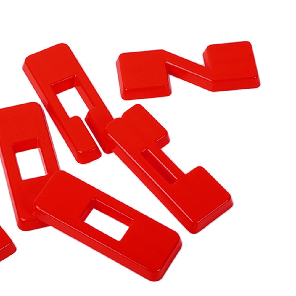 Red Grille Emblem Letter Overlay Decal Decor Cover Trim for Ford Bronco 2021+