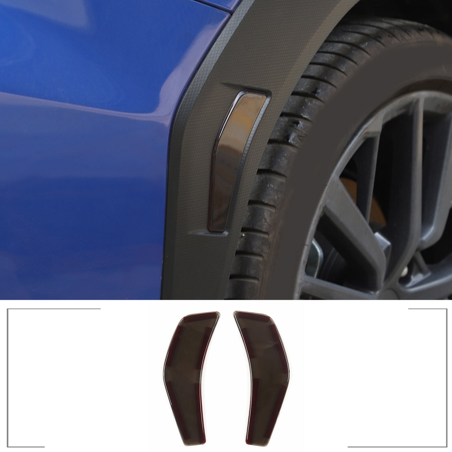 2-Pack ABS Smoked Rear Bumper Reflector Covers for Subaru WRX 2022-2023