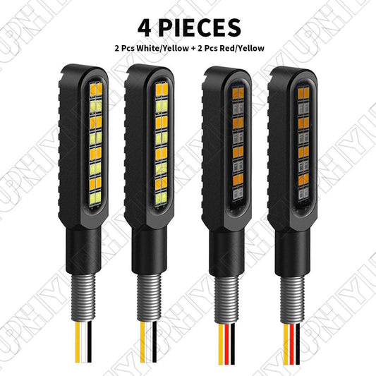 4 Pcs for Mini Motorcycle Turn Signal Lights 12V M8 CNC 16 LED Indicators Waterproof Q