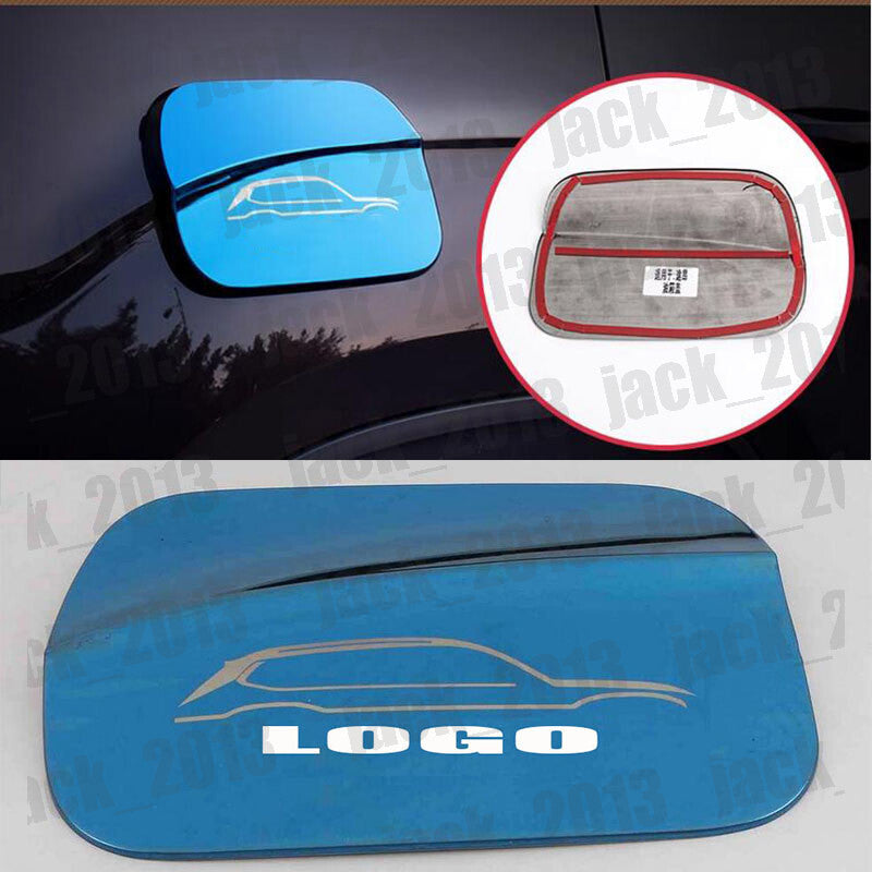 Blue stainless Fuel Gas Tank Cap Cover Trim for VW Teramont Atlas 2017-2021