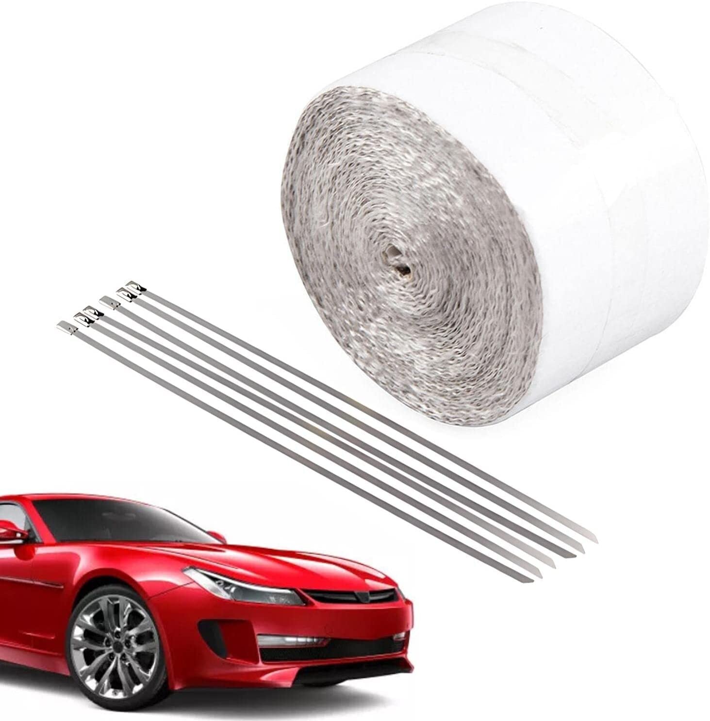 2-inch x 50-foot adhesive exhaust pipe packaging, heat insulation tape, exhaust heat packing