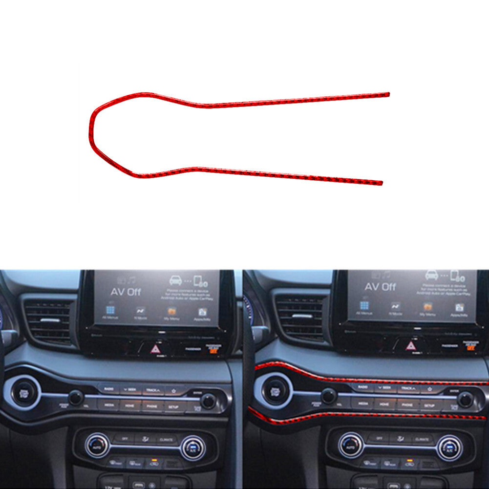 Carbon Fiber Dashboard Trim Frame Panel Stickers for Audi TT 8N 2001-2006 Red v